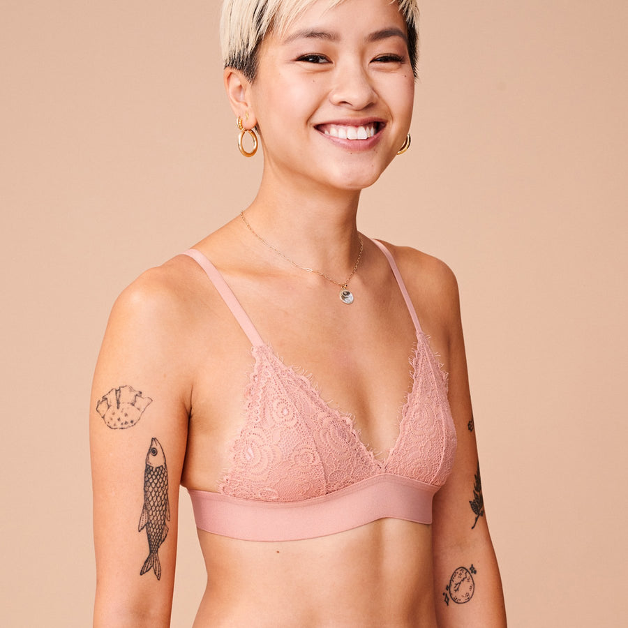Everyday Lace Bralette Coral Cloud secondary image